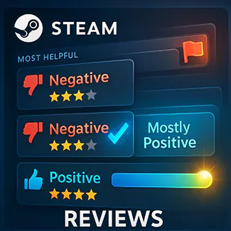 Negative review management service for improving Steam user rating